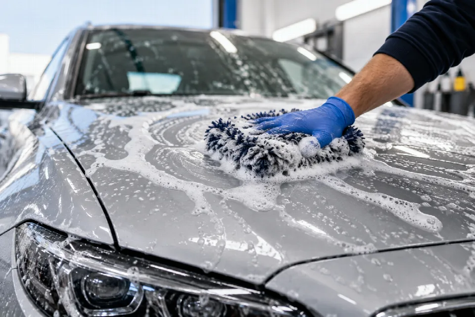 Illustration of a cleaning application