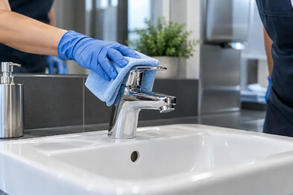 Illustration of a cleaning application