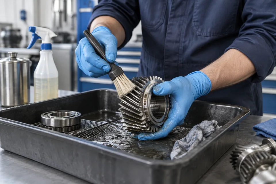 Illustration of a cleaning application