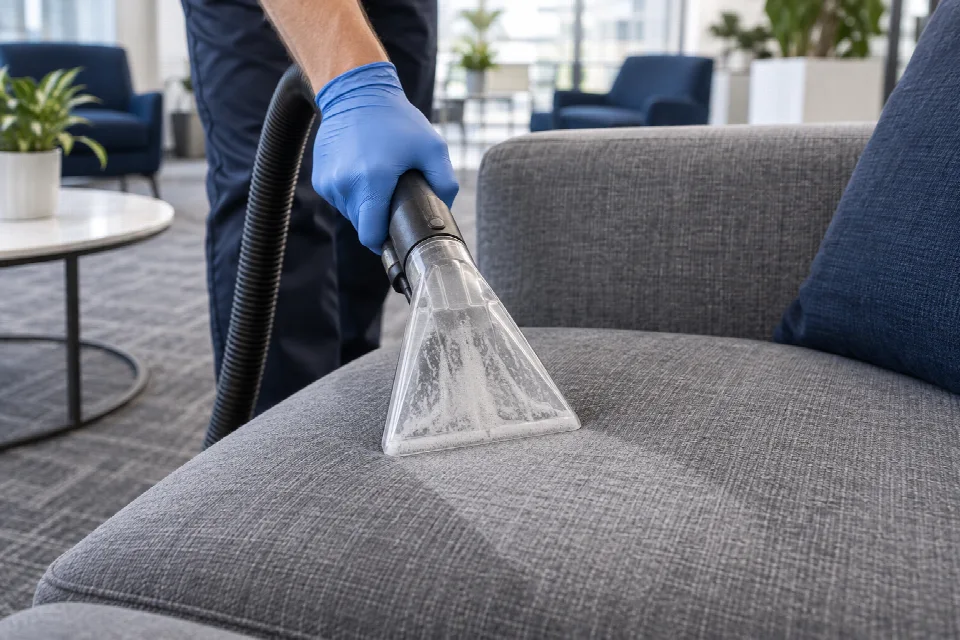 Illustration of a cleaning application